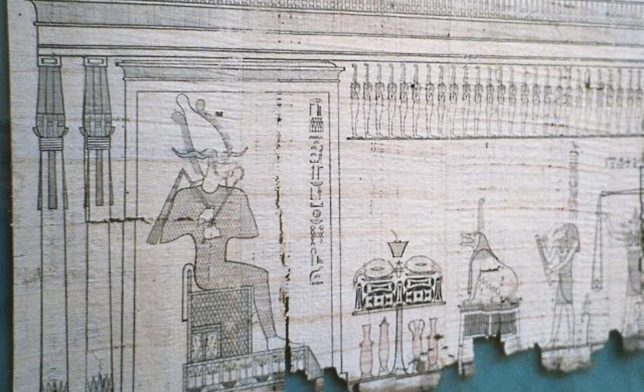 パピルスに描かれた｢死者の書｣（カイロ・エジプト博物館蔵）※