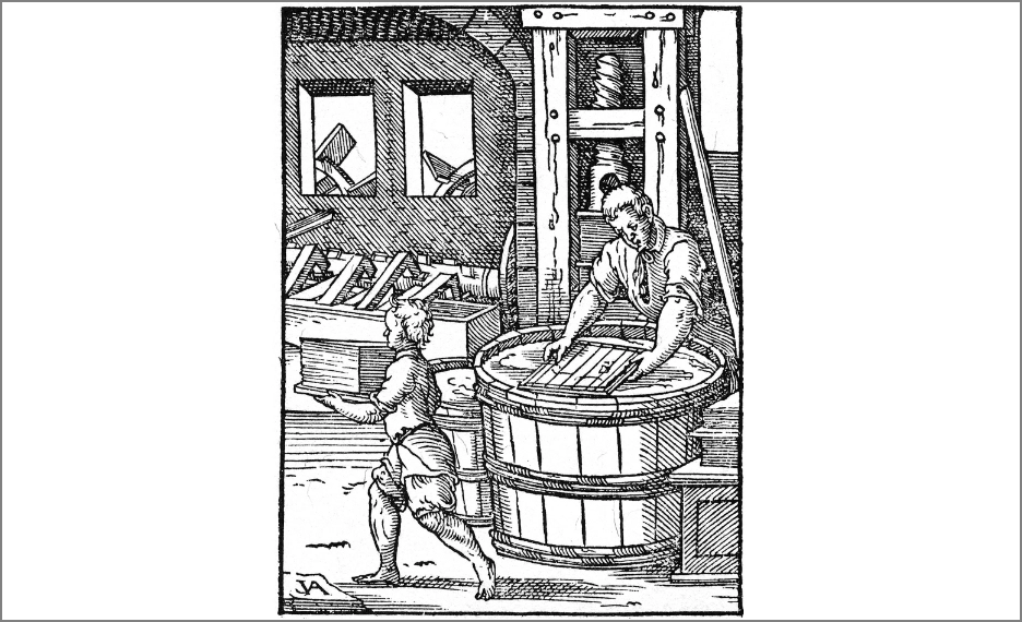 Jost Amman 紙職人（木版画）16世紀