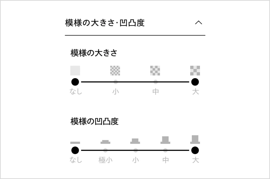模様の大きさ